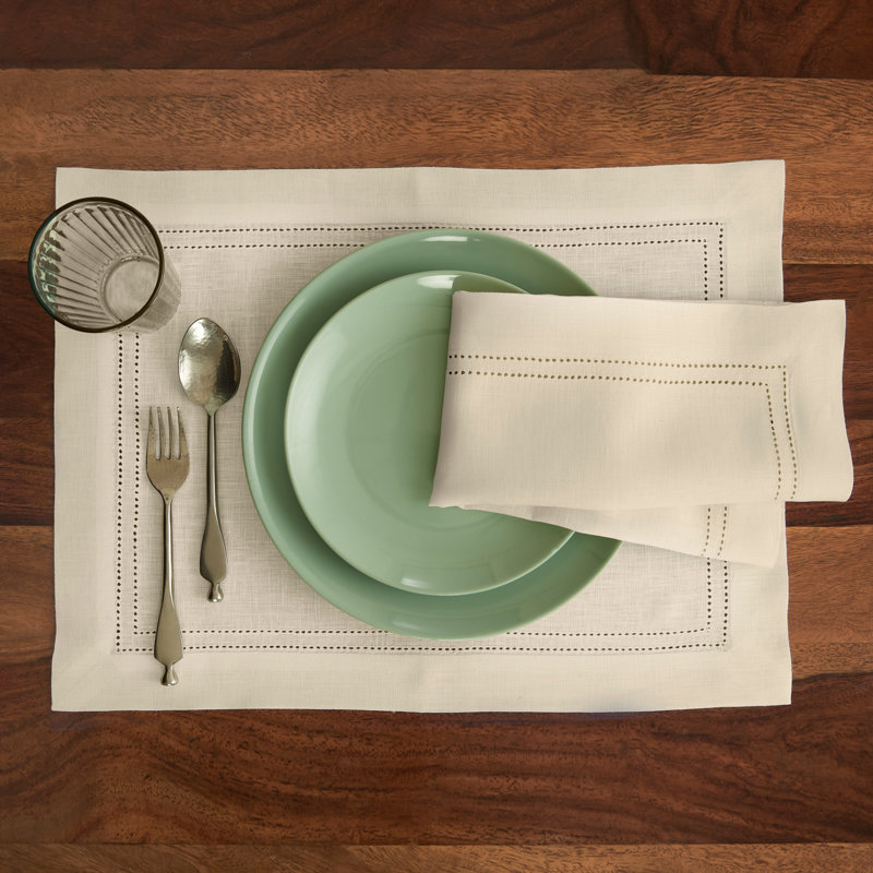 Solino Home Double Hemstitch 100 Pure Linen Placemats Wayfair
